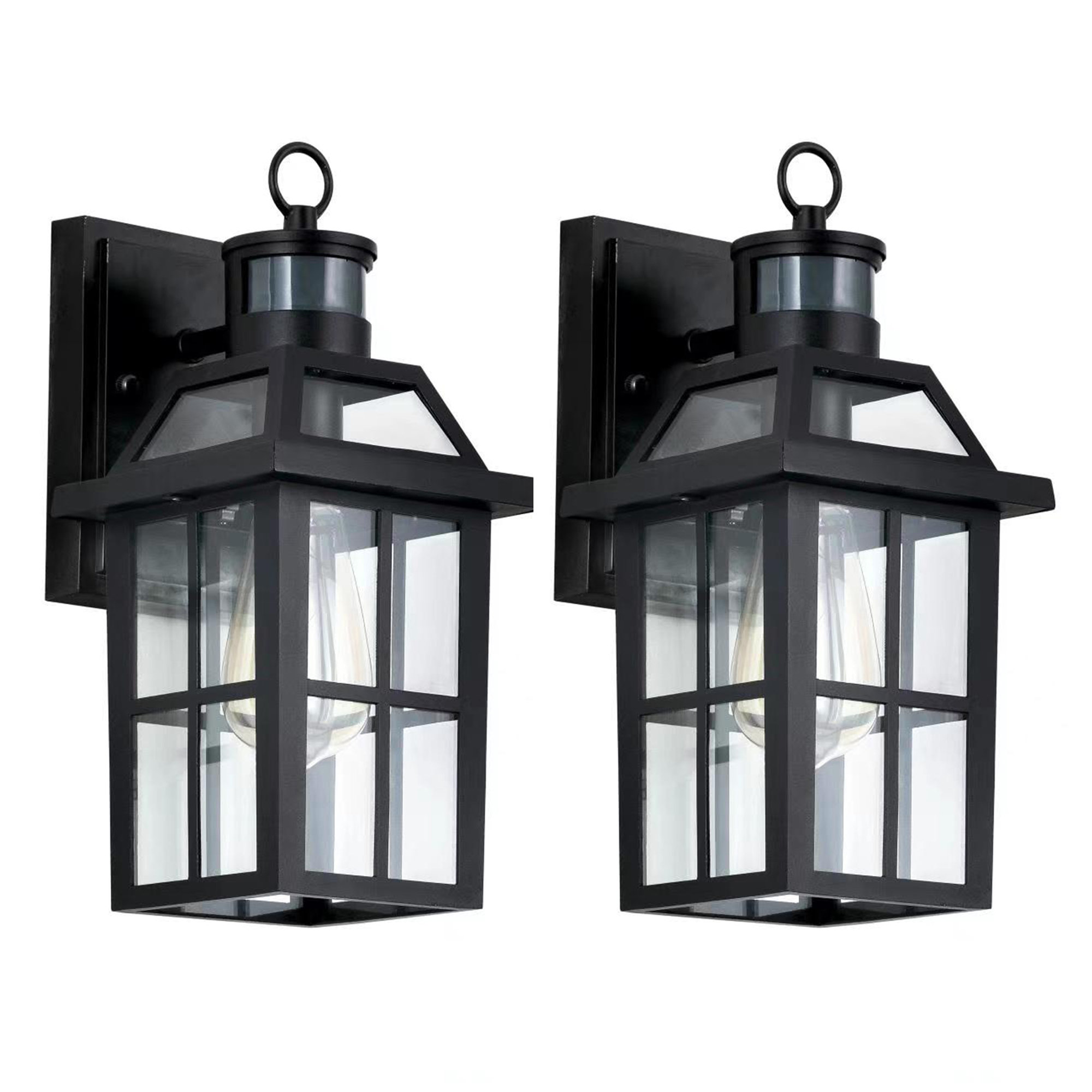 17 Stories Bostock Modern 13" Motion Sensor Aluminum Outdoor Wall Sconce 1-Light Waterproof ...